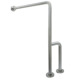 Satin Finished AISI 304 Stainless Steel Wall-Floor Grab Bar